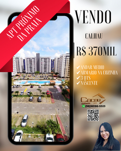 Apartamento em Calhau, São Luís/MA de 73m² 3 quartos à venda por R$ 369.000,00