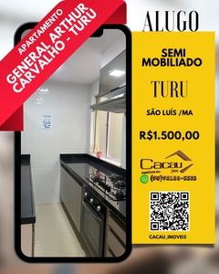 Apartamento em Turu, São José De Ribamar/MA de 54m² 2 quartos para locação R$ 1.500,00/mes