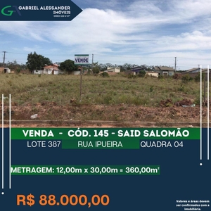Terreno em Centro, Boa Vista/RR de 10m² à venda por R$ 88.000,00