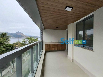 Apartamento em Charitas, Niterói/RJ de 147m² 3 quartos para locação R$ 5.000,00/mes