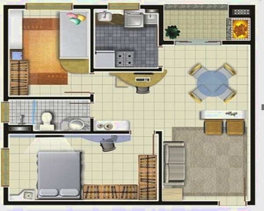 1290 Apartamento com 2 dormitórios