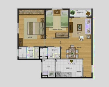 2DORMS SUITE,VARANDA,PLANEJADO,LINDO, QUEIMA