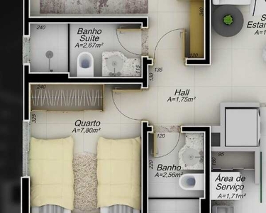 Apartamento 2 quartos com Varanda, Suíte, Elevador e Área de Lazer no Bairro Santa Mônica