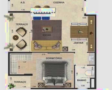 Apartamento com 1 dorm, Macuco, Santos - R$ 319 mil, Cod: 17997