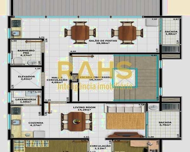 Apartamento com 1 suíte + 1 quarto e 2 vagas de garagem no bairro Saguaçu