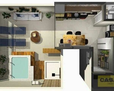 Apartamento com 2 dormitórios à venda, 48 m² - Campestre - Santo André/SP