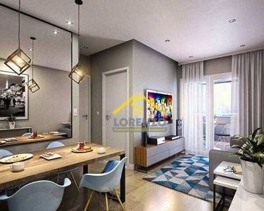 Apartamento com 2 dormitórios à venda, 53 m² por R$ 309.000 - Vila Tibiriçá - Santo André