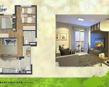 Apartamento com 2 dormitórios à venda, 55 m² por R$ 377.000 - Jardim Tupanci - Barueri/SP