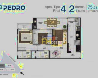 Apartamento com 2 dormitórios à venda, 78 m² por R$ 340.000 - Tupi - Praia Grande/SP