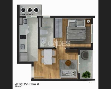 Apartamento com Sacada no Mercês - Residencial Walk Brigadeiro