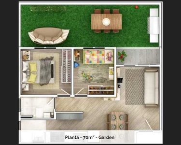 Apartamento/Garden à venda no Condomínio Bello Cielo em Vinhedo-SP