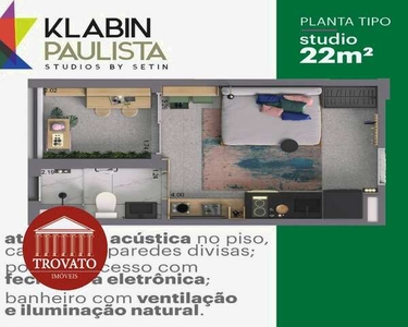 Oportunidade Studio 22 a 28mts a venda na Chácara Klabin, de R$405.290,00 por R$332.505