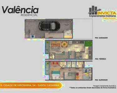 Sobrado para venda tem 98 metros quadrados com 2 quartos em Santa Catarina - Joinville - S