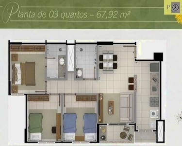 Vendo Apartamento 3 quartos, suíte, vaga coberta, lazer top em Samambaia Sul - DF