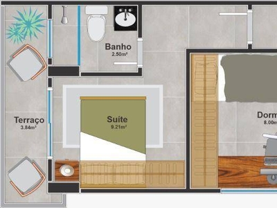 Apartamento em Canto do Forte, Praia Grande/SP de 64m² 2 quartos à venda por R$ 458.000,00