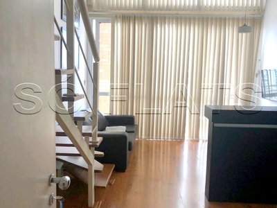 Apartamento em Cidade Monções, São Paulo/SP de 40m² 1 quartos para locação R$ 3.500,00/mes
