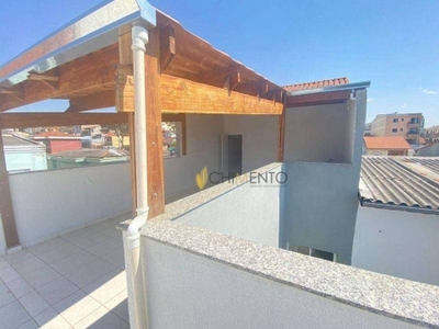 Cobertura, 150 m² - venda por r$ 480.000,00 ou aluguel por r$ 2.800,00/mês - vila camilópolis - santo andré/sp