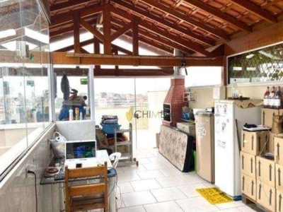 Cobertura com 2 dormitórios à venda, 96 m² por r$ 350.000 - jardim santo alberto - santo andré/sp