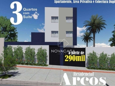 Cobertura com 3 dormitórios à venda, 120 m² por r$ 395.000,00 - jaqueline - belo horizonte/mg