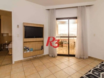 Flat com 1 dormitório à venda, 42 m² - boqueirão - santos/sp