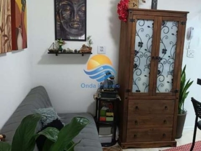 Sala living reformada na praia da aparecida em santos