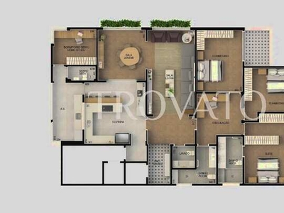 Apartamento com 3 dormitórios, 129m² a venda - RUA PERNAMBUCO