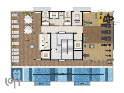 Apartamento à venda em Santo Amaro com 69 m², 1 quarto, 1 vaga