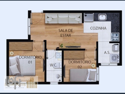 Apartamento à venda em Tucuruvi com 35 m², 2 quartos