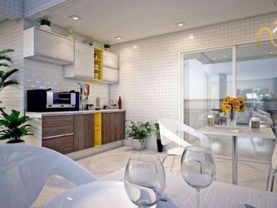 Apartamento com 2 dormitórios à venda, 63 m² por r$ 444.463,50 - maracanã - praia grande/sp