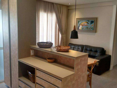 Flat com 1 dormitório para alugar, 65 m² por R$ 7.500/mês - Chácara Santo Antônio (Zona Sul) - São Paulo/SP