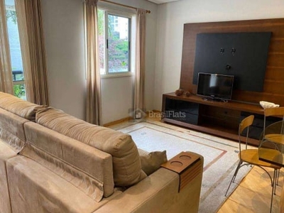 Flat com 2 dormitórios para alugar, 65 m² por R$ 3.700,00/mês - Moema - São Paulo/SP