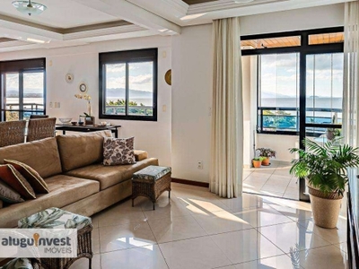 Apartamento duplex com 3 dormitórios para alugar, 200 m² por r$ 10.640,68/mês - balneário - florianópolis/sc