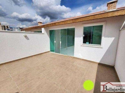 Cobertura com 3 dormitórios à venda, 170 m² - bairro jardim bela vista - santo andré/sp