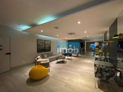Flat com 1 dormitório à venda, 34 m² por r$ 500.000,00 - pompéia - santos/sp