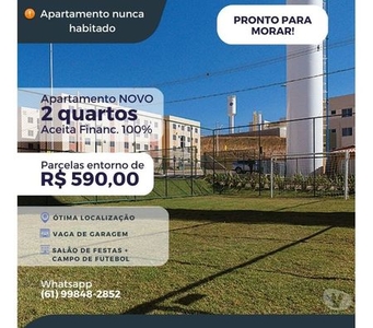 Apartamento Novo 2 Quartos Financiamento 100% parcela R$ 590