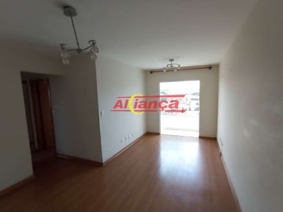 Apartamento com 3 dormitórios para alugar, 68 m² - centro - guarulhos/sp por r$ 1.800,00