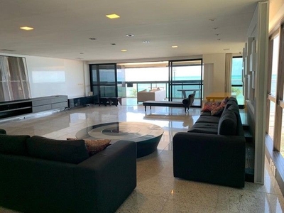 Apartamento à beira mar da Ponta Verde tem 349 m2 com 4 suítes- Maceió - AL