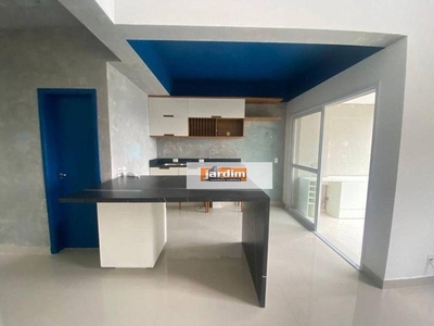 Apartamento Duplex com 1 dormitório para alugar, 73 m² por R$ 3.709,82/mês - Jardim do Mar