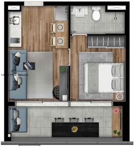 Apartamento para Locação em São Paulo, Pinheiros, 1 dormitório, 1 banheiro, 1 vaga