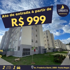 Apartamento para venda com 49 metros quadrados com 2 quartos em Ponta Negra - Manaus - AM