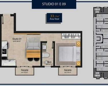 Apartamento Studio à Venda, 2km do Ribeirão, pertinho do Aeroporto, Excelente Investimento