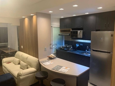 Flat com 1 dormitório para alugar, 58 m² por R$ 5.500/mês - Brooklin - São Paulo/SP