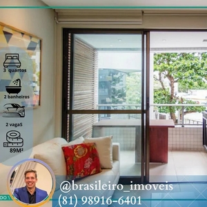 Apartamento para venda possui 89 metros quadrados com 3 quartos em Rosarinho - Recife - PE