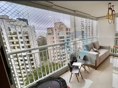 Lindo apartamento de 107m² com 2 suítes, lavabo, cozinha americana, varanda gourmet, 2 vag