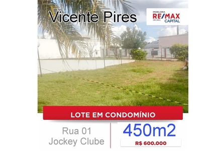 Terreno em Setor Habitacional Vicente Pires (Taguatinga), Brasília/DF de 450m² à venda por R$ 598.000,00