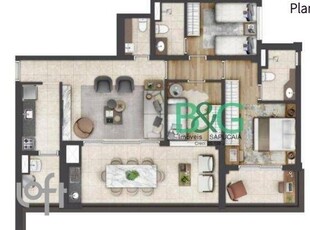 Apartamento à venda em Brás com 105 m², 3 quartos, 1 suíte, 2 vagas