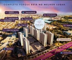 Apartamento com 1 quarto à venda no bairro Jardim Riacho das Pedras, 46m²