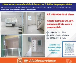 Linda casa em condomínio 4 Dormts c 2 Suites Itaqua SP