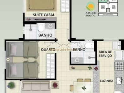 Apartamento com 2 quartos no resid rec serra da mesa - bairro jardim maria inez em aparecida de goiânia