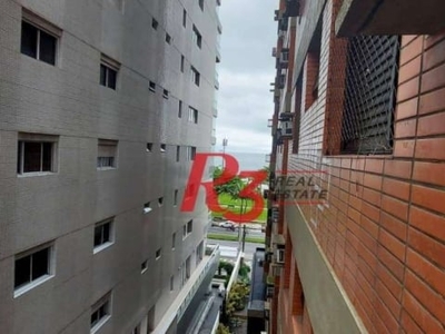 Apartamento com 3 dormitórios, 117 m² - venda - boqueirão - santos/sp